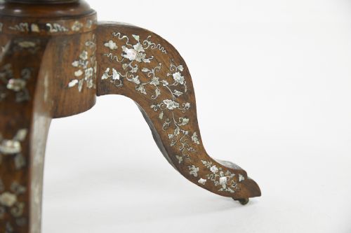 19TH CENTURY CHINESE MOTHER OF PEARL INLAID TABLE - ADDITIONAL PHOTO 2