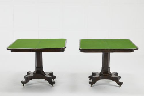 PAIR OF ENGLISH REGENCY ROSEWOOD CARD TABLES - ADDITIONAL PHOTO 2