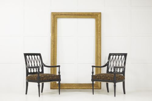 LARGE FRENCH 19TH CENTURY GILT MIRROR FRAME - ADDITIONAL PHOTO 3