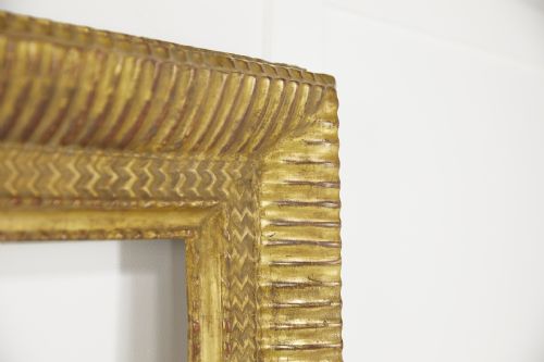 LARGE FRENCH 19TH CENTURY GILT MIRROR FRAME - ADDITIONAL PHOTO 4