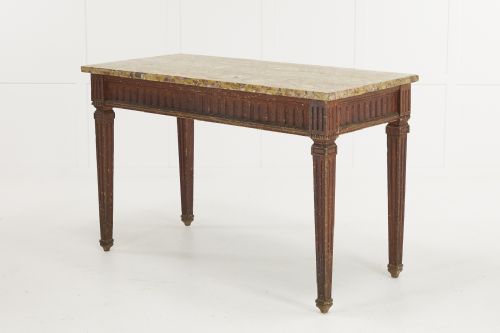 french 18th century console table with original marble top - CATEGORY: ANTIQUE TABLES - DATED 18TH CENTURY