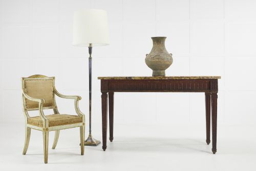 FRENCH 18TH CENTURY CONSOLE TABLE WITH ORIGINAL MARBLE TOP - ADDITIONAL PHOTO 1