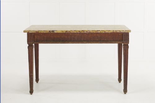 FRENCH 18TH CENTURY CONSOLE TABLE WITH ORIGINAL MARBLE TOP - ADDITIONAL PHOTO 2