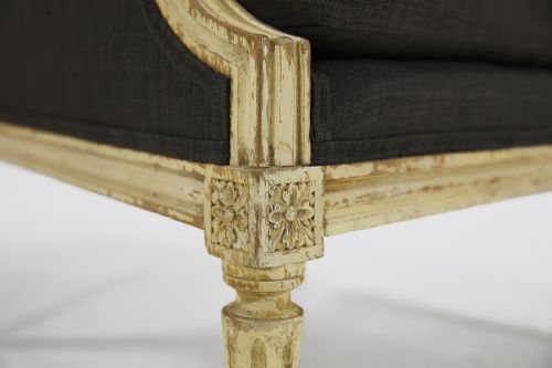 PAIR OF FRENCH 1920S ARMCHAIRS WITH ORIGINAL PAINT - ADDITIONAL PHOTO 1