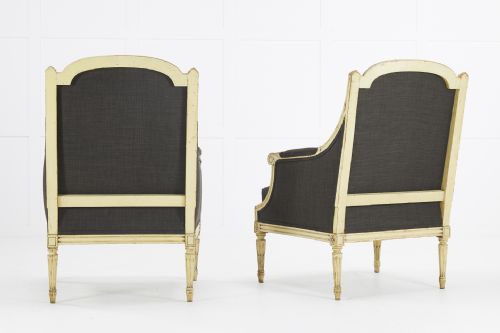 PAIR OF FRENCH 1920S ARMCHAIRS WITH ORIGINAL PAINT - ADDITIONAL PHOTO 5