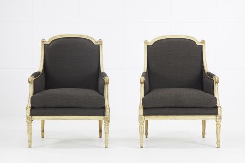 PAIR OF FRENCH 1920S ARMCHAIRS WITH ORIGINAL PAINT - ADDITIONAL PHOTO 7