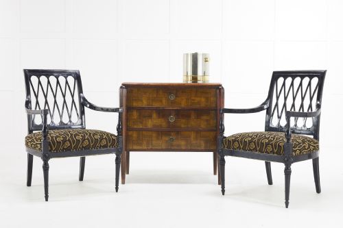 1930S FRENCH PARQUETRY COMMODE - ADDITIONAL PHOTO 1