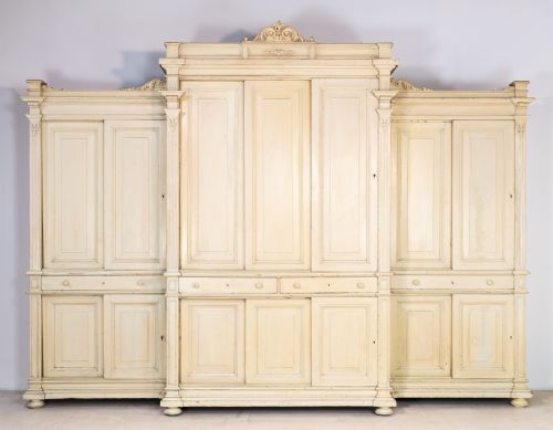 19th century italian painted pine housekeepers cupboard - CATEGORY: ANTIQUE CUPBOARDS - DATED 19TH CENTURY