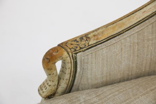 PAIR OF FRENCH 1930S SWANS HEAD ARMCHAIRS - ADDITIONAL PHOTO 3