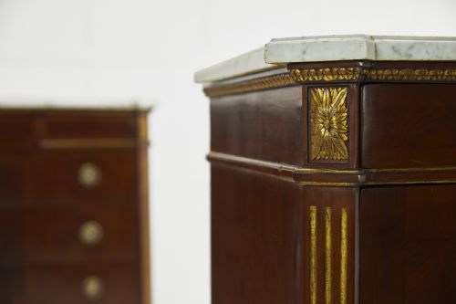 PAIR OF 18TH CENTURY SPANISH COMMODES WITH MARBLE TOPS - ADDITIONAL PHOTO 5