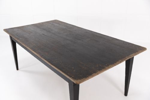 early 20th century french painted pine farmhouse table - CATEGORY: ANTIQUE TABLES - DATED 1910