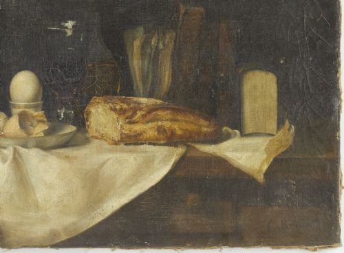 19TH CENTURY FRENCH STILL LIFE OIL ON CANVAS - ADDITIONAL PHOTO 2