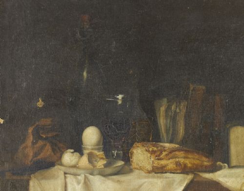 19TH CENTURY FRENCH STILL LIFE OIL ON CANVAS - ADDITIONAL PHOTO 3