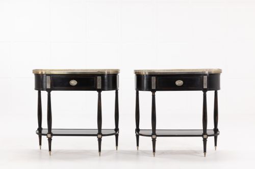 pair of 1960s french ebonised console tables - CATEGORY: ANTIQUE TABLES - DATED 1960
