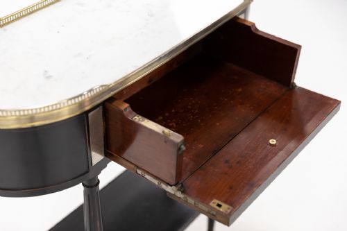 PAIR OF 1960S FRENCH EBONISED CONSOLE TABLES - ADDITIONAL PHOTO 1