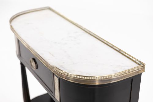 PAIR OF 1960S FRENCH EBONISED CONSOLE TABLES - ADDITIONAL PHOTO 2