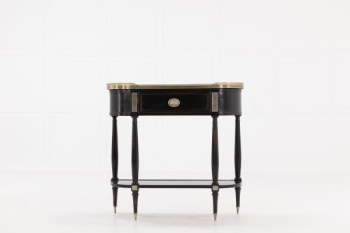 PAIR OF 1960S FRENCH EBONISED CONSOLE TABLES - ADDITIONAL PHOTO 5