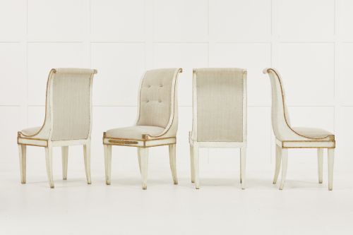 SET OF FOUR ITALIAN 19TH CENTURY GILT AND PAINTED CHAIRS - ADDITIONAL PHOTO 9