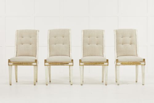 SET OF FOUR ITALIAN 19TH CENTURY GILT AND PAINTED CHAIRS - ADDITIONAL PHOTO 10