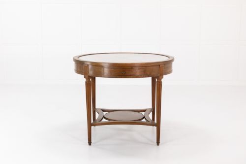 french mahogany gueridon with marble top - CATEGORY: ANTIQUE TABLES - DATED 1910