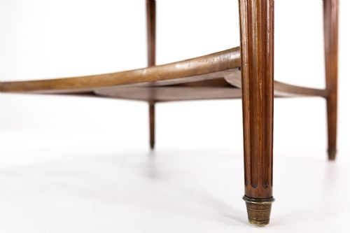 FRENCH MAHOGANY GUERIDON WITH MARBLE TOP - ADDITIONAL PHOTO 1