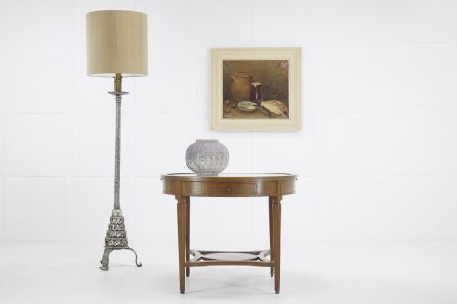 FRENCH MAHOGANY GUERIDON WITH MARBLE TOP - ADDITIONAL PHOTO 4