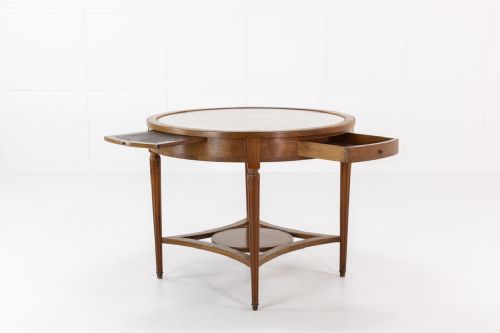FRENCH MAHOGANY GUERIDON WITH MARBLE TOP - ADDITIONAL PHOTO 5
