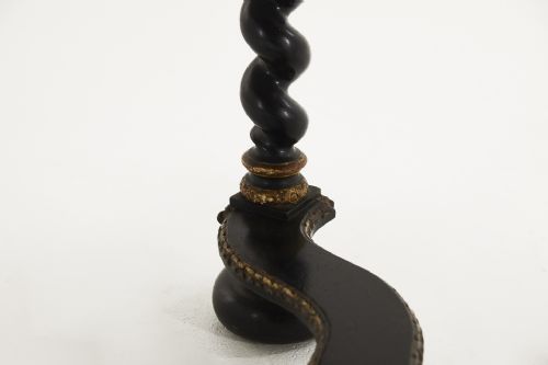 17TH CENTURY FRENCH EBONISED AND GILT BARLEY TWIST TABLE - ADDITIONAL PHOTO 3