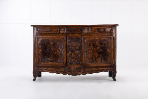 18th century french fruitwood and burr ash buffet - CATEGORY: ANTIQUE SIDEBOARDS - DATED 18TH CENTURY