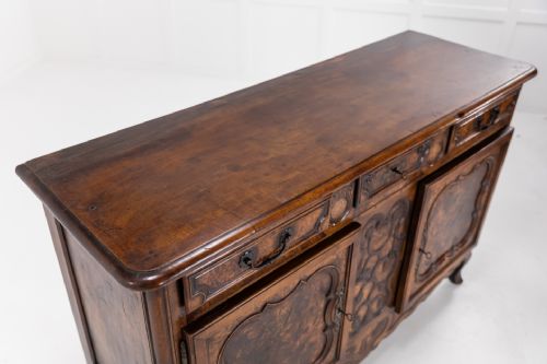 18TH CENTURY FRENCH FRUITWOOD AND BURR ASH BUFFET - ADDITIONAL PHOTO 4