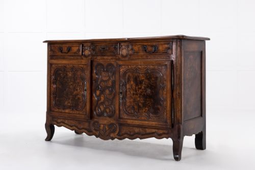 18TH CENTURY FRENCH FRUITWOOD AND BURR ASH BUFFET - ADDITIONAL PHOTO 8