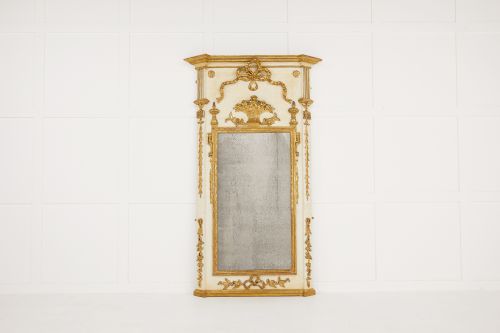 early 19th century french gilt and paint mirror - CATEGORY: ANTIQUE MIRRORS - DATED 19TH CENTURY