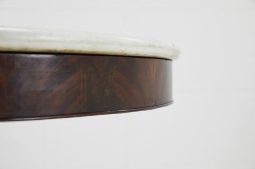 19TH CENTURY FRENCH MAHOGANY MARBLE TOP TABLE - ADDITIONAL PHOTO 2