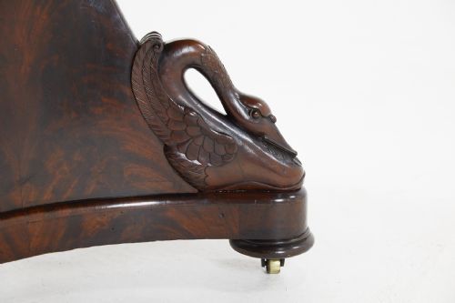 19TH CENTURY FRENCH MAHOGANY MARBLE TOP TABLE - ADDITIONAL PHOTO 3