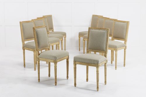 SET OF TEN FRENCH 19TH CENTURY CHAIRS WITH ORIGINAL PAINT - ADDITIONAL PHOTO 1