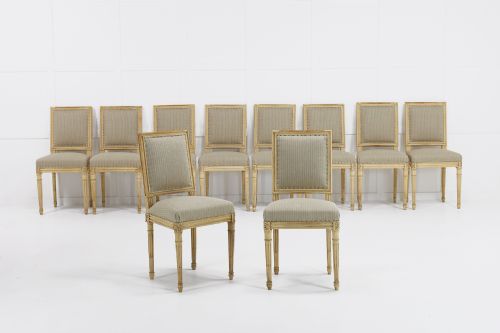 SET OF TEN FRENCH 19TH CENTURY CHAIRS WITH ORIGINAL PAINT - ADDITIONAL PHOTO 3