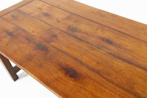 LATE 18TH CENTURY LARGE FRENCH CHERRYWOOD FARMHOUSE TABLE - ADDITIONAL PHOTO 1