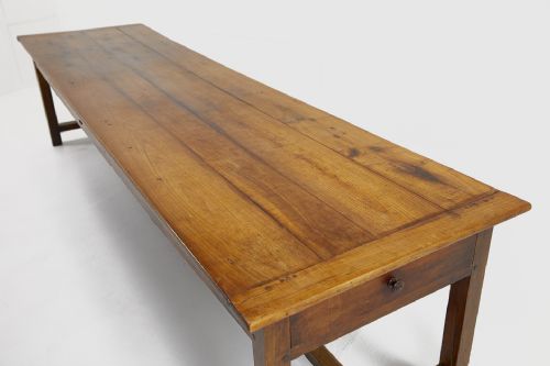 LATE 18TH CENTURY LARGE FRENCH CHERRYWOOD FARMHOUSE TABLE - ADDITIONAL PHOTO 3