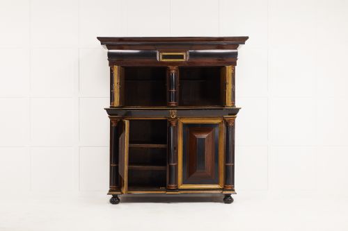 18th century dutch rosewood and oak cabinet - CATEGORY: ANTIQUE CUPBOARDS - DATED 18TH CENTURY