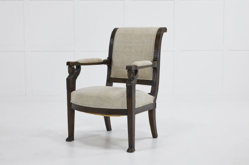 early 19th century beech carved armchair - CATEGORY: ANTIQUE CHAIRS - DATED 19TH CENTURY