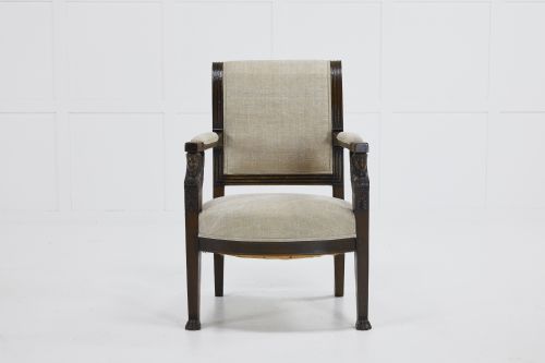 EARLY 19TH CENTURY BEECH CARVED ARMCHAIR - ADDITIONAL PHOTO 1