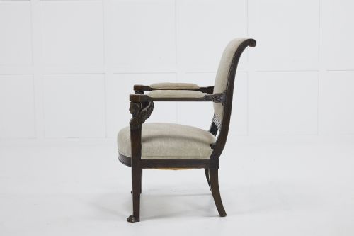 EARLY 19TH CENTURY BEECH CARVED ARMCHAIR - ADDITIONAL PHOTO 2