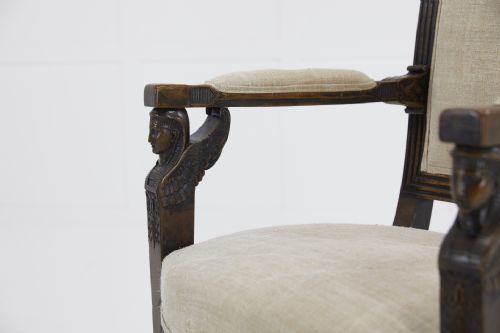 EARLY 19TH CENTURY BEECH CARVED ARMCHAIR - ADDITIONAL PHOTO 4
