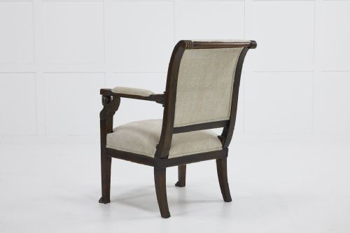 EARLY 19TH CENTURY BEECH CARVED ARMCHAIR - ADDITIONAL PHOTO 5
