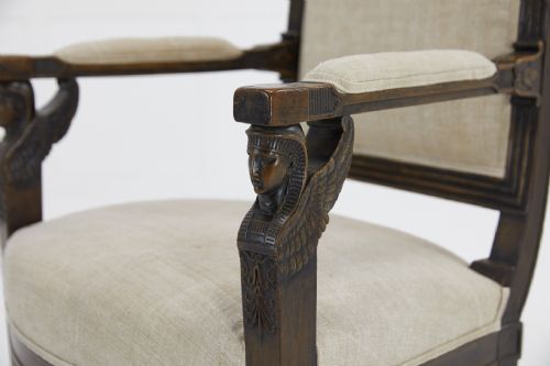 EARLY 19TH CENTURY BEECH CARVED ARMCHAIR - ADDITIONAL PHOTO 6