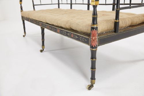 GRANDE SCALE EARLY 19TH CENTURY ENGLISH REGENCY CANED SOFA - ADDITIONAL PHOTO 2