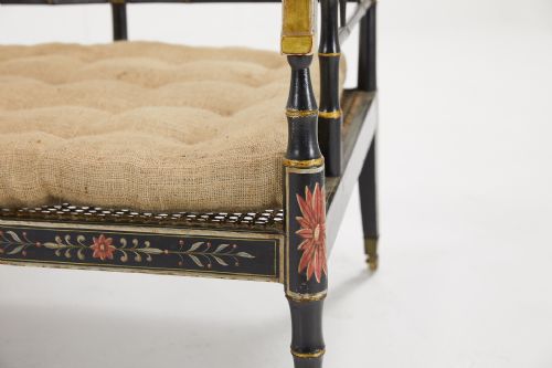 GRANDE SCALE EARLY 19TH CENTURY ENGLISH REGENCY CANED SOFA - ADDITIONAL PHOTO 5