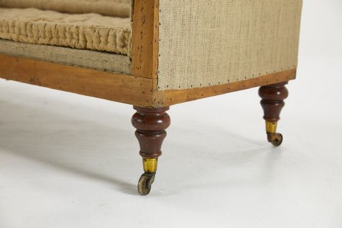 19TH CENTURY ENGLISH COUNTRY HOUSE MAHOGANY SOFA - ADDITIONAL PHOTO 2