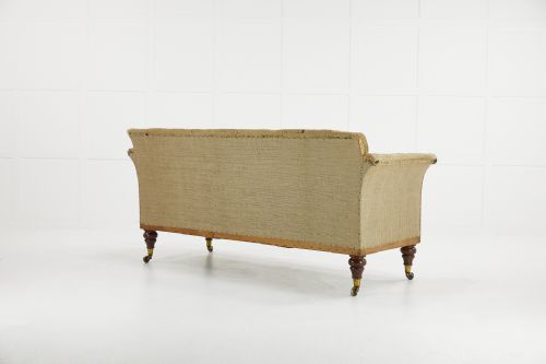 19TH CENTURY ENGLISH COUNTRY HOUSE MAHOGANY SOFA - ADDITIONAL PHOTO 3