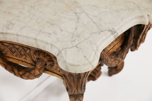 18TH CENTURY FRENCH CARVED WALNUT CONSOLE TABLE - ADDITIONAL PHOTO 2
